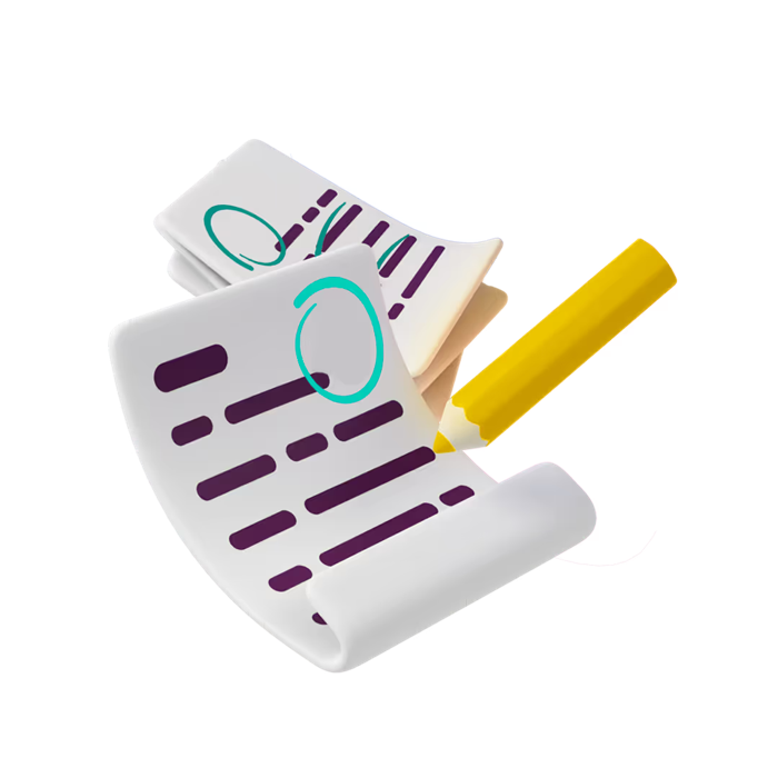 A survey sheet being filled in with a pencil