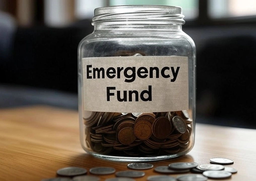 Emergency fund fill up with coins