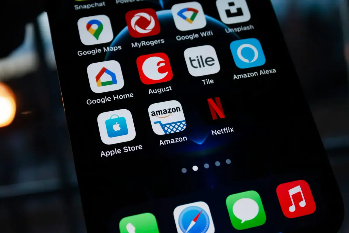 Iphone with Amazon logo