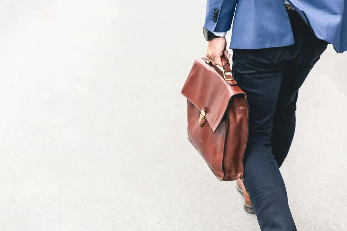 Leather briefcase