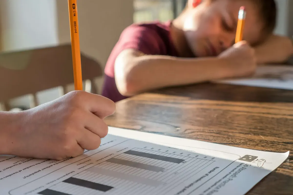 Kids doing homework