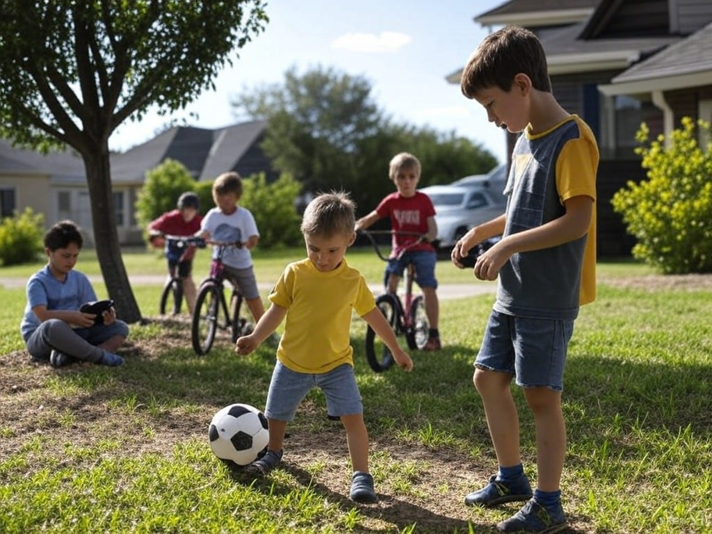 kids playing soccer