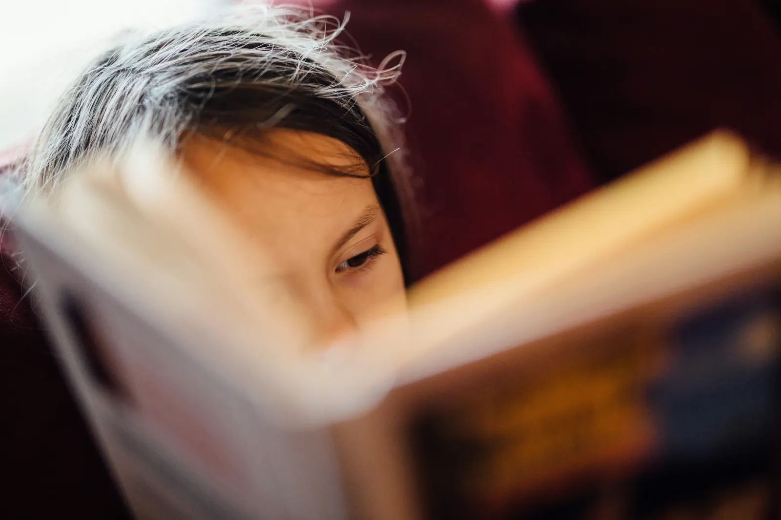 Girl reading a book