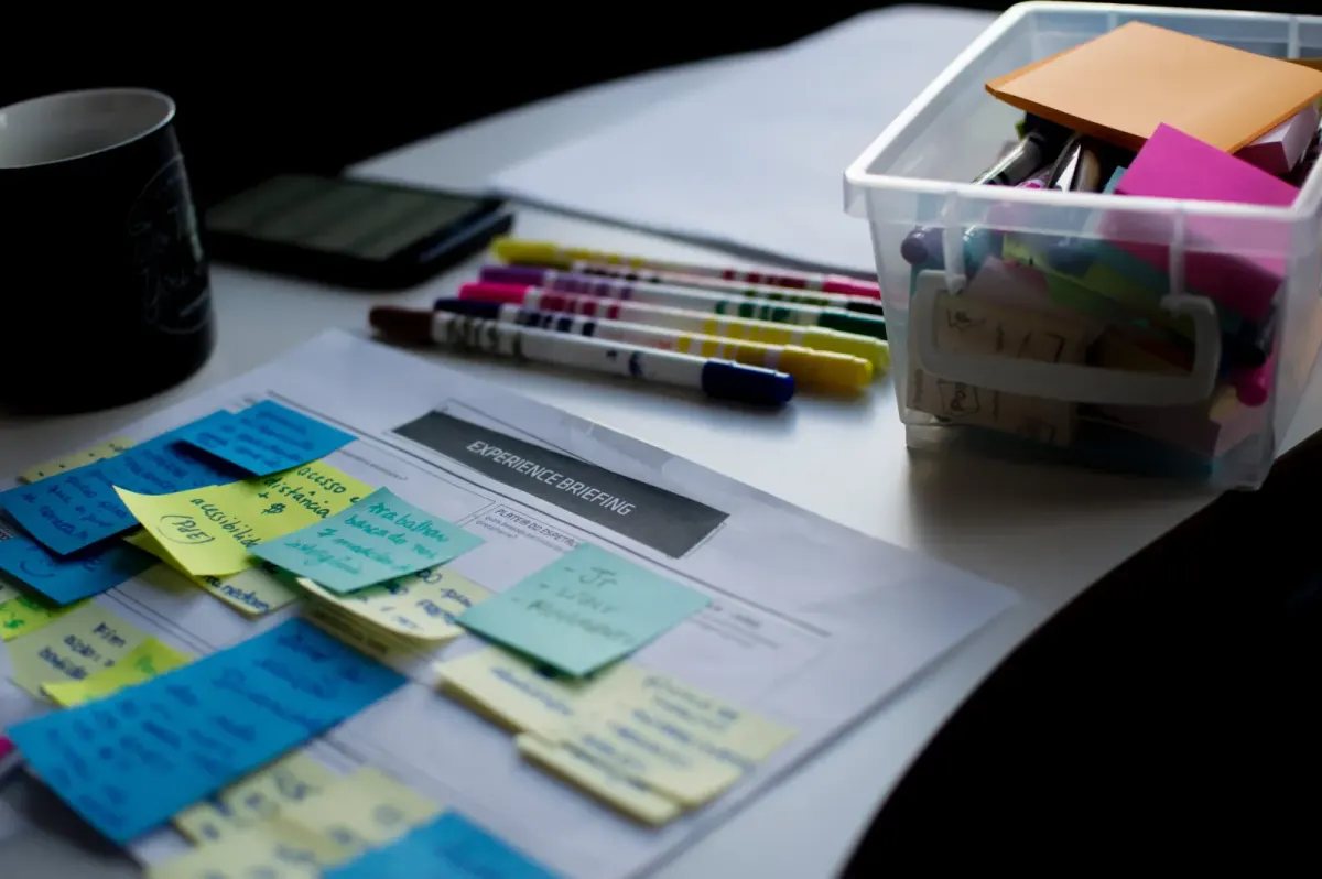 Organizing ideas with post its
